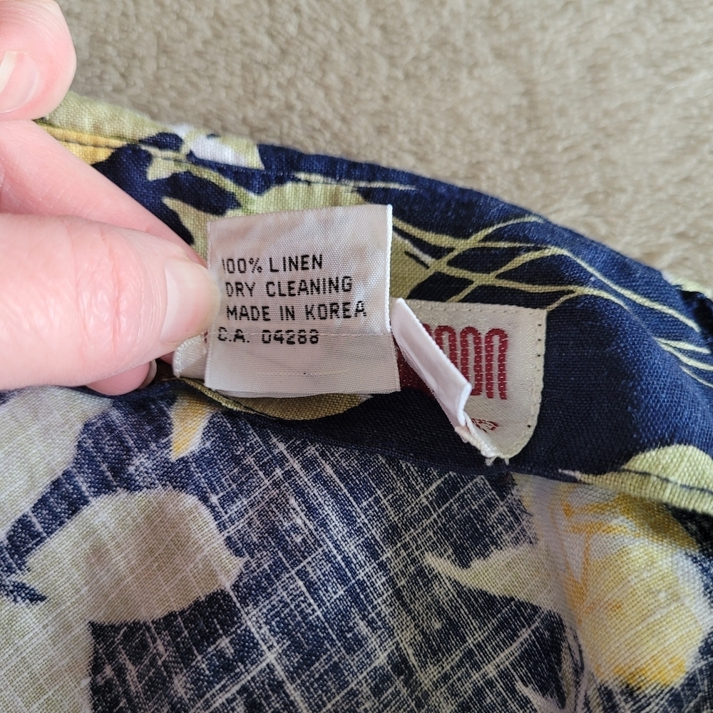 Maggy London by Jeannene Booher drop waist linen floral dress size 8 - Picture 12 of 14